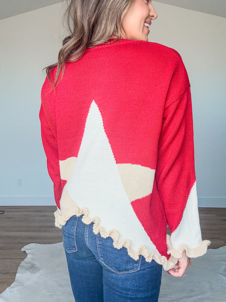 Star Ruffle Sweater