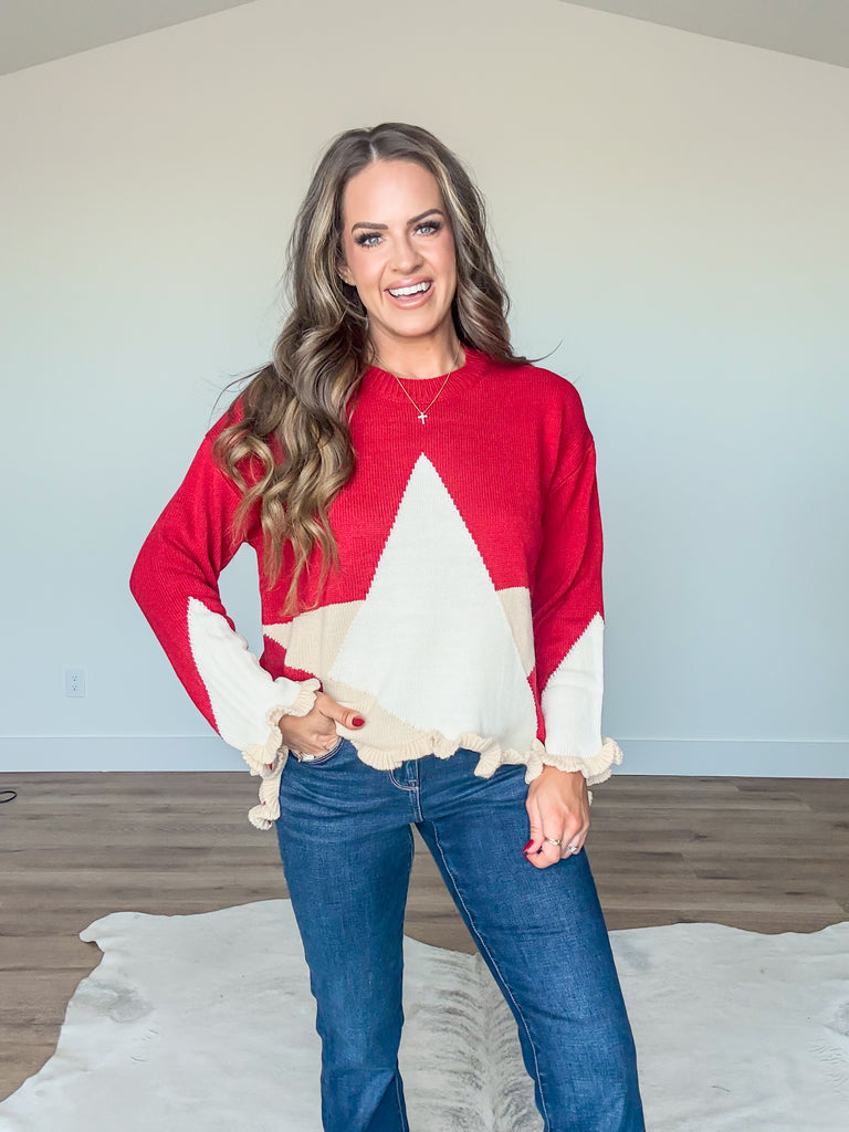 Star Ruffle Sweater